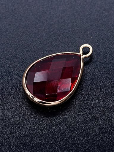 Copper Crystal Water Drop Charm Height : 17 mm , Width: 9 mm