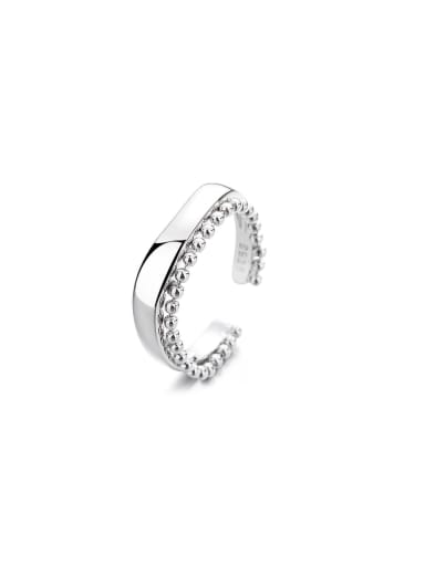 925 Sterling Silver Geometric Trend Stackable Ring