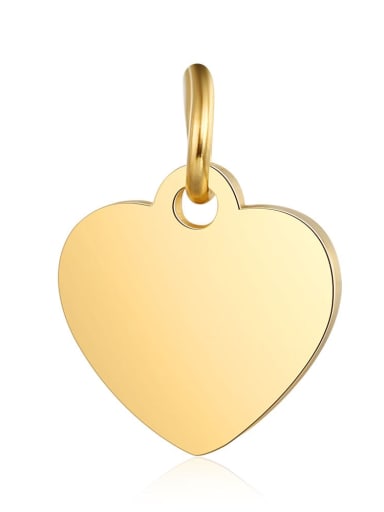 Stainless steel Heart Charm Height : 10.5mm , Width: 14 mm
