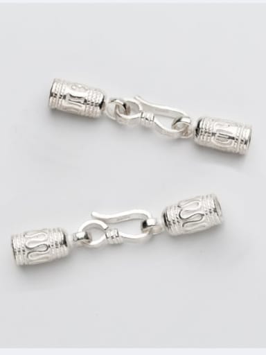 custom 925 Sterling Silver Lobster Claw Cord Clasp Width: 6.5mm, Height: 6.5mm, Length:*43mm