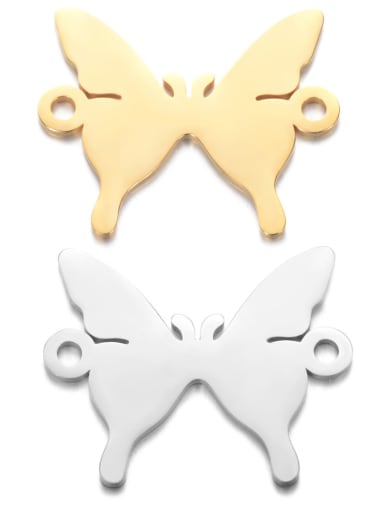 Stainless steel Butterfly Charm Height : 15.76mm , Width: 25.32mm