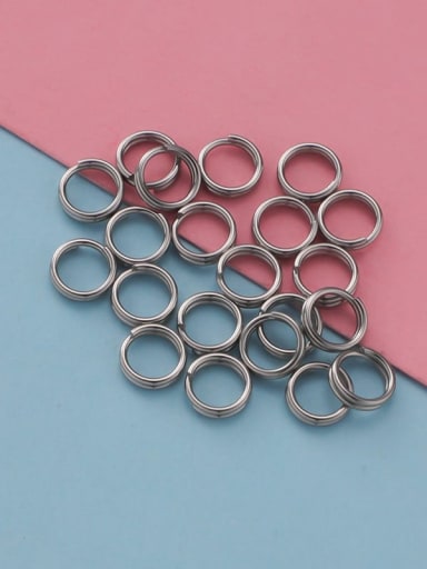 Steel color Stainless Steel Double Ring Open Ring Jewelry Accessories