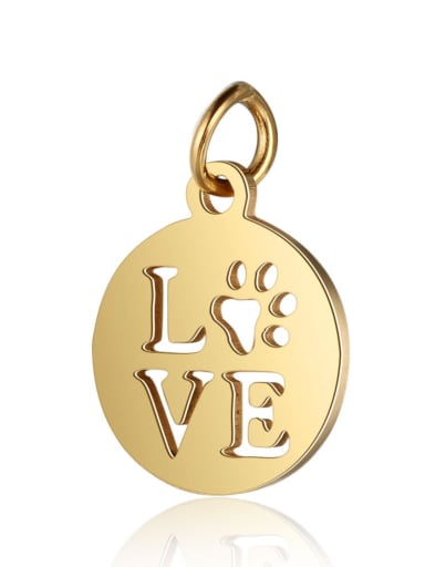 Stainless steel Message Charm Height : 12 mm , Width: 17 mm