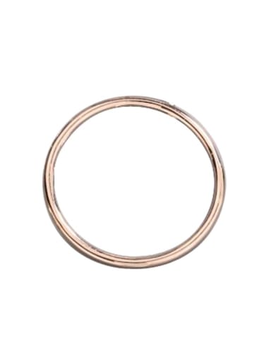 Rose Gold 925 Sterling Silver Line Round Minimalist Band Ring