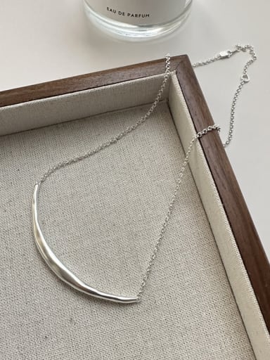 A 8TL41 10.9g 40cm+5cm 925 Sterling Silver Irregular Vintage Necklace