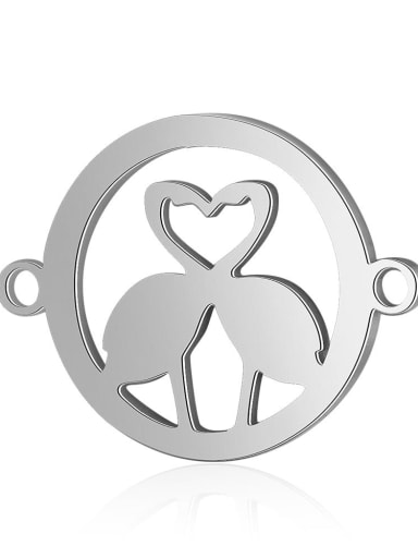 Stainless steel Swan Charm Height : 17.5 mm , Width: 12.5 mm