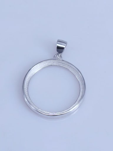 925 Sterling Silver Round Pendant Setting Stone size: 20*20mm