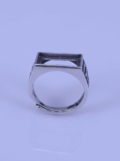 925 Sterling Silver Rectangle Ring Setting Stone size: 7*14mm