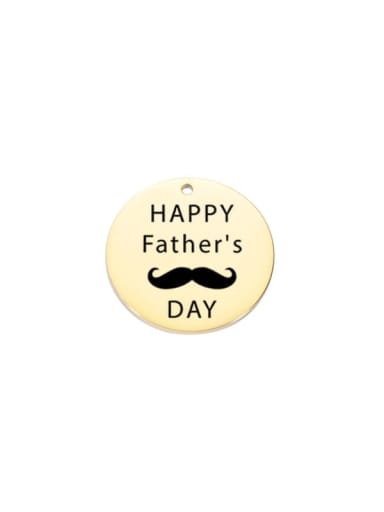 Stainless Steel Laser Lettering Father's day Single Hole Diy Jewelry Accessories