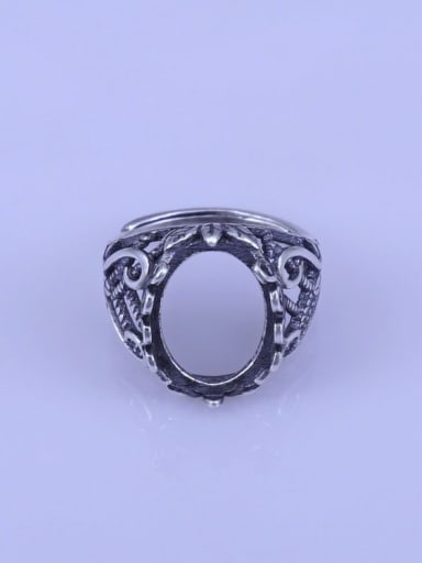 925 Sterling Silver Geometric Ring Setting Stone size: 10*15mm