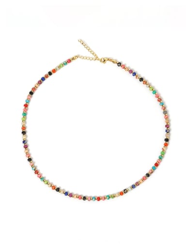 Tila Bead Multi Color Artisan Necklace
