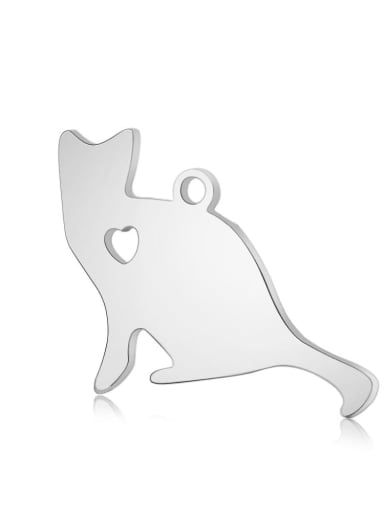 Stainless steel Dog Charm Height : 17 mm , Width: 22 mm
