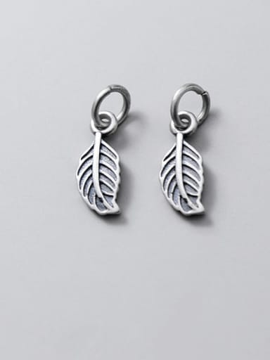925 Sterling Silver Leaf Charm Height : 13.5 mm , Width: 5.5 mm