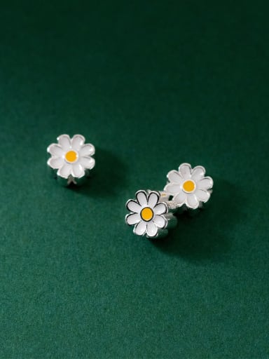 S925 Silver Electroplating Epoxy 6mm Daisy Seiko Spacer Beads