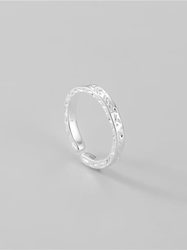 925 Sterling Silver Embossed Texture Vintage Band Ring