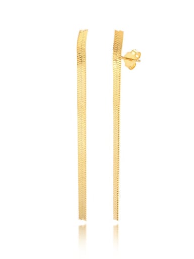 Gold color 925 Sterling Silver Tassel Minimalist Threader Earring