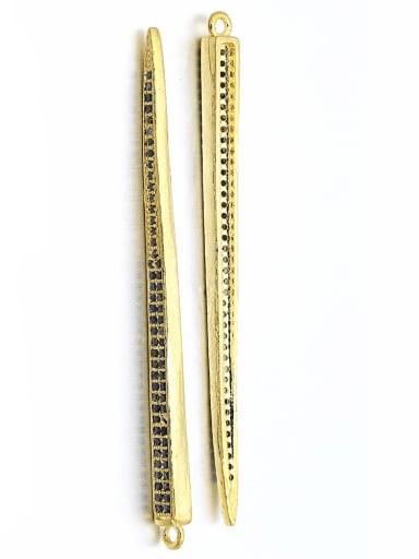 golden Copper Long Needle Micro Setting Pendant