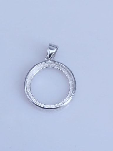 925 Sterling Silver Round Pendant Setting Stone size: 15*15mm