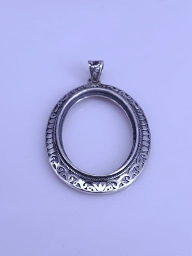 925 Sterling Silver Round Pendant Setting Stone size: 25*35mm