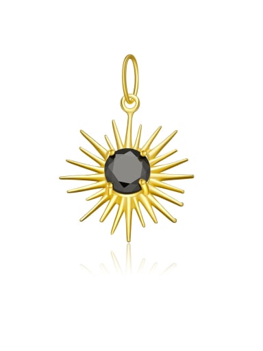 18K gold sun 925 Sterling Silver Geometric Trend Link Necklace