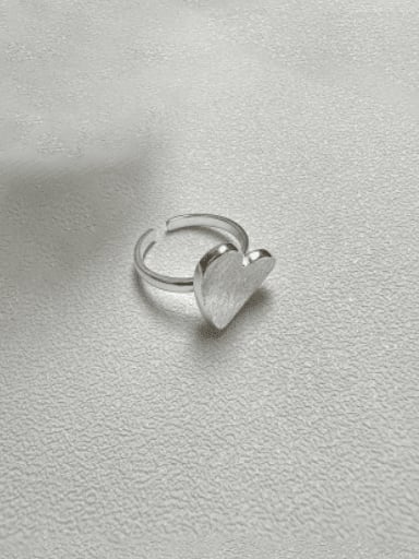 925 Sterling Silver Heart Vintage Band Ring