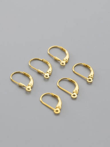 Gold 925 silver electroplated gold closed earrings diy  accessories