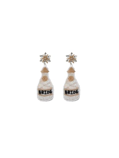 Miyuki Millet Bead hand made champagne bottle Bohemia Drop Earring