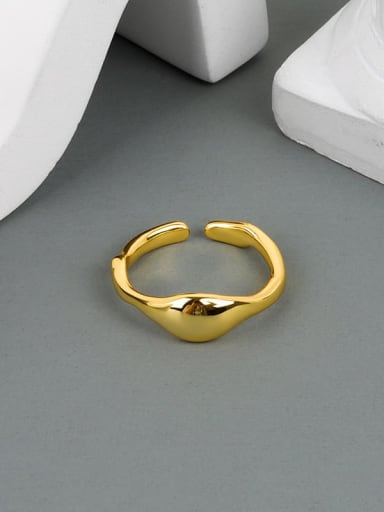 18k gold (small) 925 Sterling Silver Irregular Minimalist Band Ring