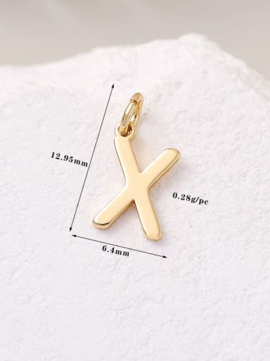 Brass Minimalist English  Letter  Pendant