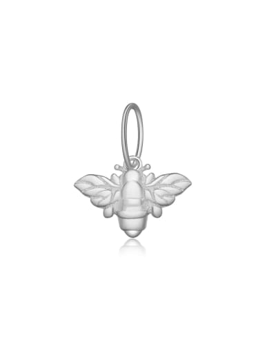 Platinum bee 925 Sterling Silver Minimalist Bee  Pendant