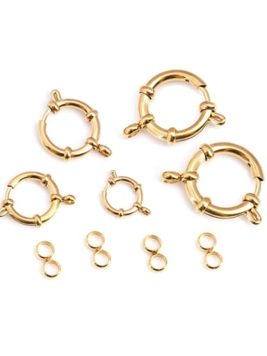Gold Spring Buckle Circle Blister Buckle Bracelet Necklace Joint Buckle