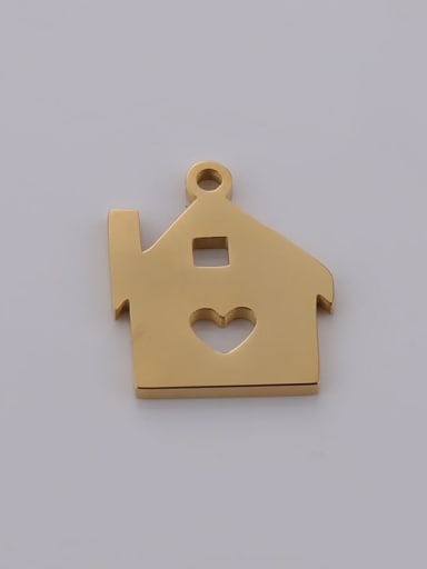 golden Stainless steel love small house pendant