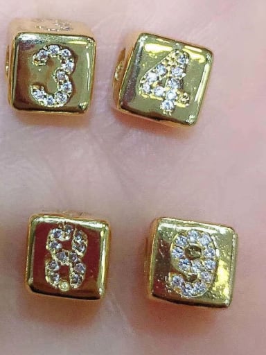 Brass Diamond Gold Plated Digital Pendant