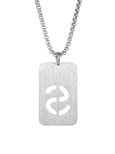 Titanium Steel Letter Minimalist Long Strand Necklace