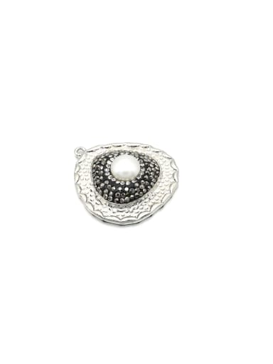 Copper Micro Set Zircon Loose Beads White Diamond Necklace Pendant