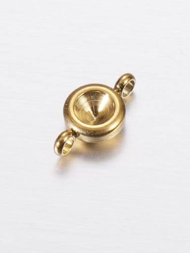 Dh021 gold (6.5mm) Stainless Steel Birthstone Bottom Support