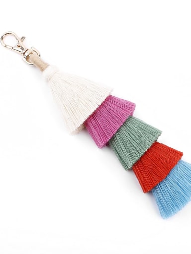 Alloy Cotton Rope  Tassel Artisan Hand-Woven Bag Pendant
