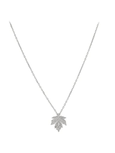 925 Sterling Silver Leaf Dainty Necklace