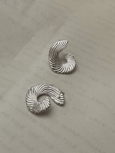 925 Sterling Silver Geometric Vintage Stud Earring