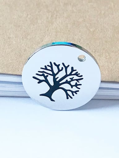 Stainless steel Tree of Life Charm Diameter : 25 mm