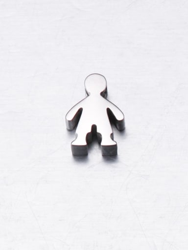 Steel color Stainless Steel Little Boy Small Bead Pendant