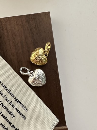 Pendant Gold (10Z35 925 Sterling Silver Heart Dainty Necklace