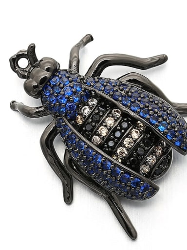 Gun black Copper Colorful Small Spider Explosion Necklace Pendant