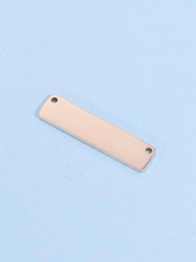 rose gold Stainless steel Rectangle Minimalist Connectors