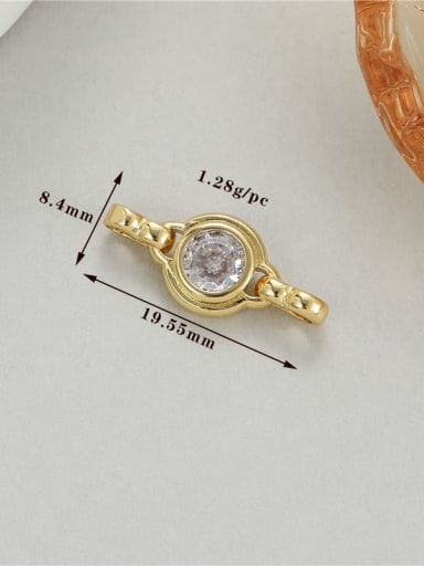 14K gold h 12677 white zirconium Brass Cubic Zirconia Trend Bowknot DIY Pendant