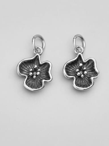 925 Sterling Silver Flower Charm Height : 15.5 mm , Width: 12 mm