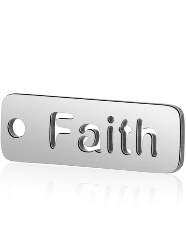 Stainless steel Message Charm Height : 17 mm , Width: 6 mm