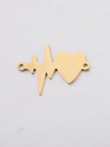 golden Stainless steel  love heart pendant /connector
