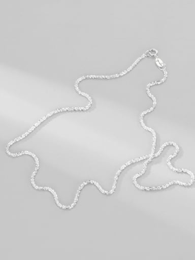 925 Sterling Silver Minimalist Twisted Serpentine Chain