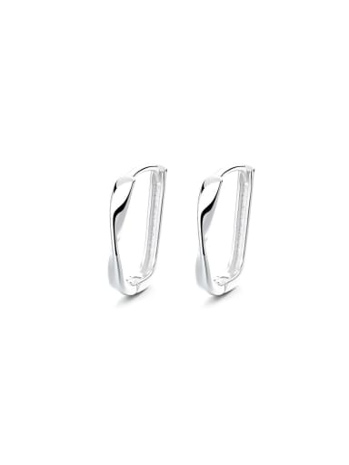 925 Sterling Silver Geometric Dainty Hoop Earring